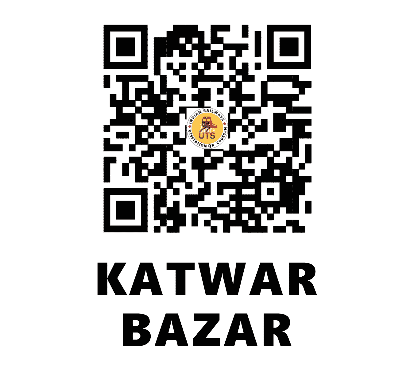 UTS QR Code for KATWAR BAZAR - KWBR - NR (UTTAR PRADESH)